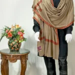 Beige Pure Pashmina Shawl With Sozni Hand Embroidery