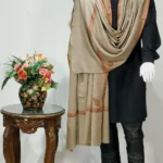 Sand Castle Pure Pashmina Shawl With Sozni Hand Embroidery