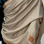 Natural Pure Pashmina Shawl With Intricate Sozni Hand Embroidery front