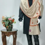 Beige Pure Pashmina Shawl With Intricate Sozni Hand Embroidery