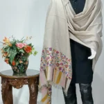 Pigeon Gray Gents Pure Pashmina Shawl with Kani Palla