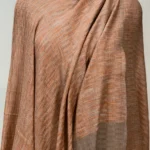 Moss Brown and Rust Space Dye Pure Pashmina Shawl front