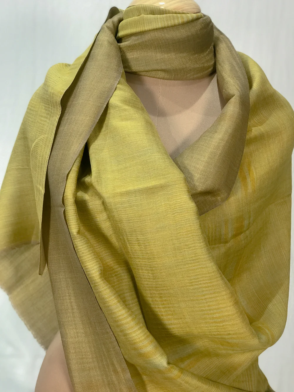 Zari Reversible Pine Green Pure Pashmina Shawl front Zari Reversible Pine Green Pure Pashmina Shawl front