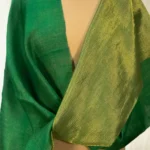 Zari Reversible Green and Brown Pure Pashmina Stole front