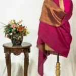 Zari Reversible Pink Pure Pashmina Shawl