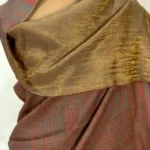 Zari Reversible Space Dye Multi-Colour Pure Pashmina Shawl front