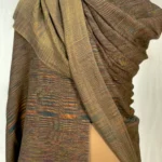 Multi-Colour Space Dye Zari Reversible Pure Pashmina Shawl front