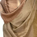 Space Dye Zari Reversible Pure Pashmina Shawl (Shades of Brown) front