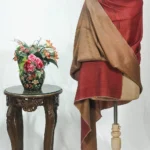 Maroon and Black Space Dye Zari Reversible Pure Pashmina Shawl