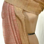 Rust and Beige Space Dye Zari Reversible Pure Pashmina Shawl front