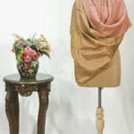 Rust and Beige Space Dye Zari Reversible Pure Pashmina Shawl