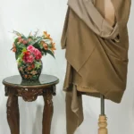Beige and Dark Beige Reversible Pure Pashmina Shawl