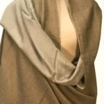 Beige and Dark Beige Reversible Pure Pashmina Shawl front
