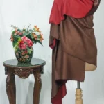 Maroon and Mocha Reversible Pure Pashmina Shawl