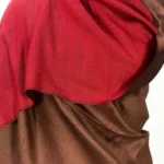 Maroon and Mocha Reversible Pure Pashmina Shawl front
