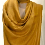 Mustard Zari Reversible Pure Pashmina Shawl front