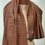 Brown Space Dye Pure Pashmina Stole front