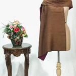 Brown Space Dye Pure Pashmina Stole