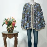 Charcoal Grey Shrug with Tilla and Kashmiri Aari Embroidery