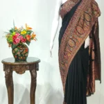 Black Modal Silk Kani Saree with Floral an Paisley Pallu Design