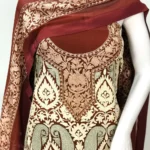 Maroon Salwar Suit with Kashmiri Aari & Zari Embroidery front