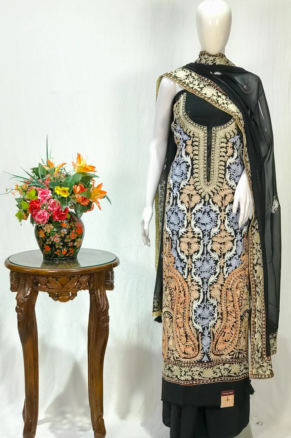 Salwar Suit with Kashmiri Aari & Zari Embroidery