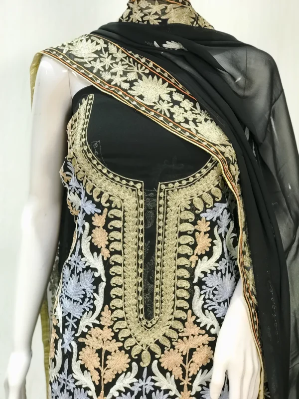 Salwar Suit with Kashmiri Aari & Zari Embroidery Front