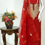 Salwar Suit with Kashmiri Puff Tilla Embroidery