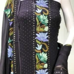 Dove Grey Salwar Suit with Kashmiri Aari Embroidery and Mukesh Work front