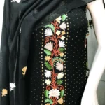 Black Salwar Suit with Kashmiri Aari Embroidery and Mukesh Work front
