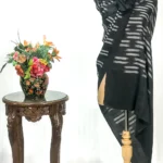 Black Ikat Pure Pashmina Shawl