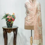 Cream Pure Pashmina Shawl With Sozni Hand Embroidery