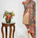 Multi-Colour Darbar Pure Pashmina Shawl With Kalamkari Hand Embroidery