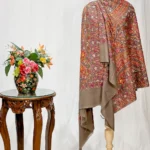 Natural Pure Pashmina Shawl With Papier Mache Jama Hand Embroidery