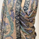 Beige Pure Pashmina Shawl with Multi-Colour Kalamkari Hand Embroidery front