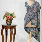 Beige Pure Pashmina Shawl with Multi-Colour Kalamkari Hand Embroidery
