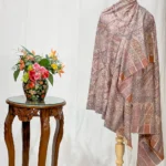 Pastel Multi-Colour Pure Pashmina Shawl with Kalamkari Hand Embroidery