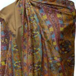 Toosh Pure Pashmina Shawl with Kalamkari Hand Embroidery Hand Paint front