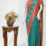 Aqua Green Modal Silk Kani Saree