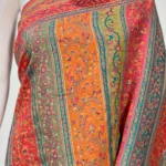 Aqua Green Modal Silk Kani Saree front