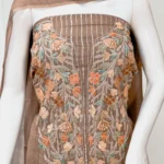 Brown Salwar Suit with Kashmiri Aari and Zari Embroidery front