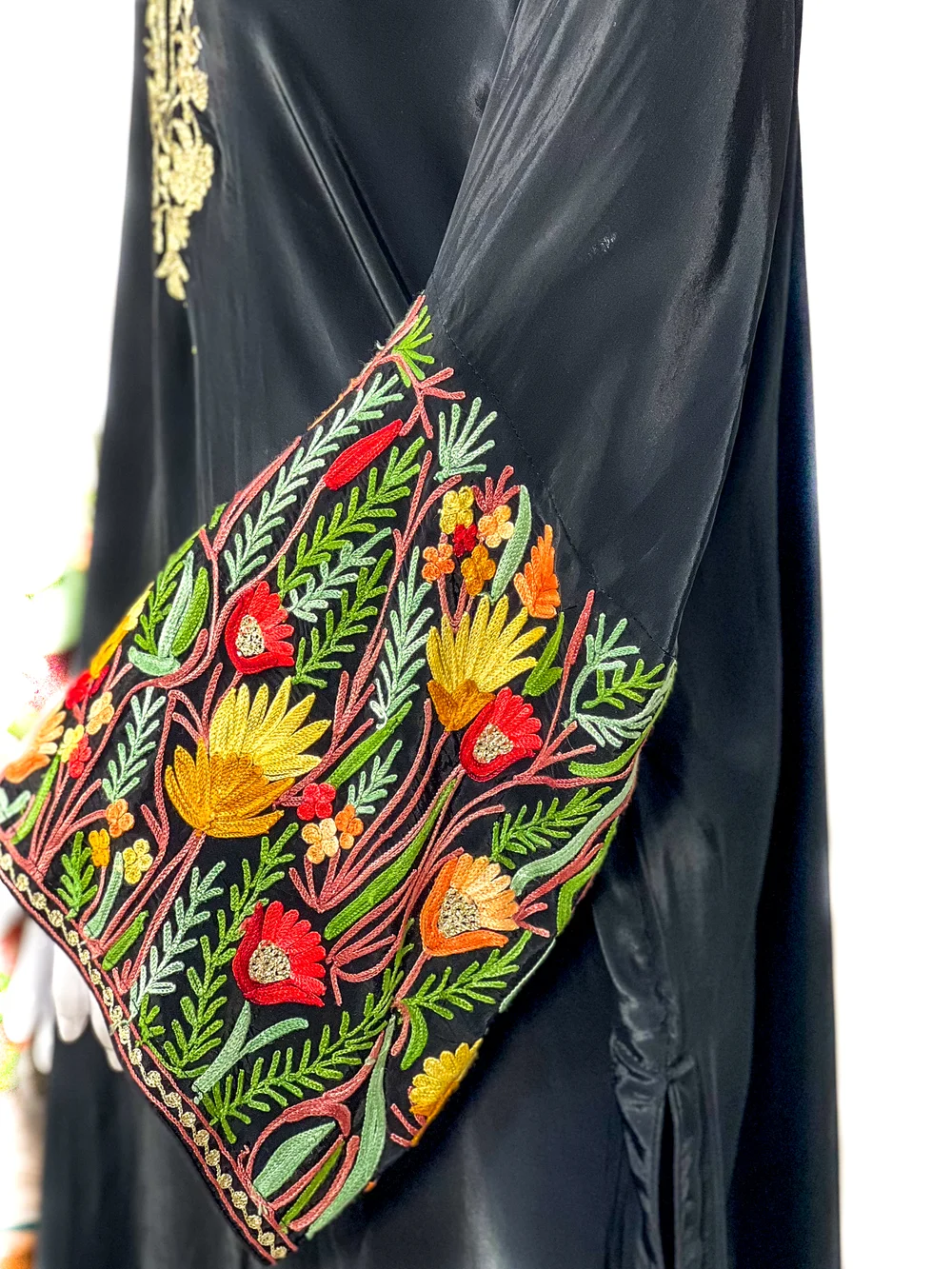 Crepe Kurta with Aari and Zari Embroidery Crepe Kurta with Aari and Zari Embroidery
