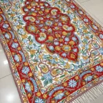 Hand Chain-Stitch Home Decor Ambi Pattern Silken Rug front