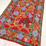 Hand Chain-Stitch Home Decor Floral Pattern Woolen Rug front