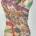 Off White Hand Woven Pure Pashmina Kani Shawl
