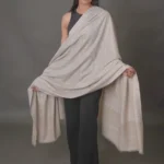 Beige Women Kashmiri Sozni Jaal Pure Pashmina Shawl