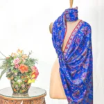 Royal Blue Hand Woven Kani Pure Pashmina Shawl