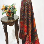 Grey Modal Silk Kani Saree With Floral Design