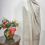 Beige Women Kashmiri Sozni Jaal Pure Pashmina Shawl