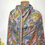 Pure Pashmina Multi Colour Shawl With Artistic Kalamkari And Hand Embroidery